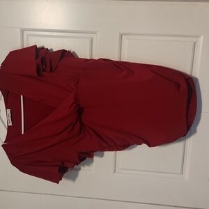flutter sleeve ruched top